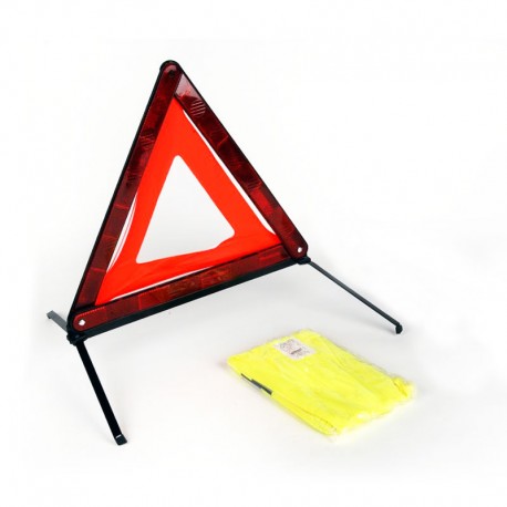 Kit de sécurité voiture : triangle signalisation & gilet réfléchissant
